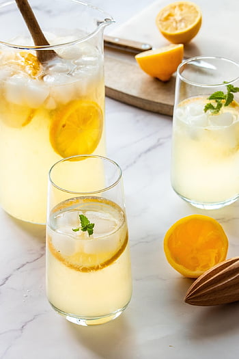 limonáda, citrón, šťáva, napít se, ovoce, citrus, občerstvení, čerstvý, brýle, Džbán, Studený