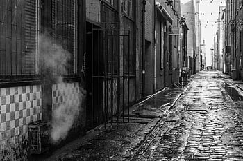 city, urban, street, road, steam, vent, monochrome, black And White, moody, outdoors, travel