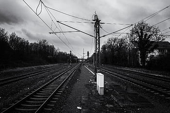 rails, tracks, monochrome, railroad Tracks, rail, railway Line, track, railway Tracks, traffic, soft, rail Transport
