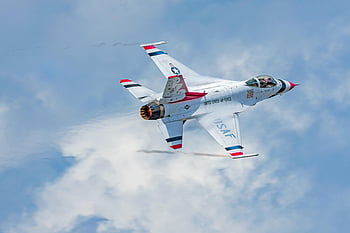 US Air Force, jet plane, aerobatic maneuvers, clear blue sky, speed, agility, white and red, mid air, USAF, fighter jet, military aircraft