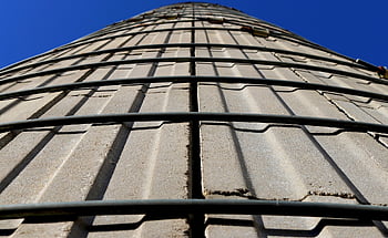 kornsilo, silo, korn, landbrug, landdistrikterne, opbevaring, tårn, udendørs, landskabet