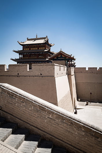 jiayuguan, hrad, Čína, Jiayu Pass, Jiayuguanská velká zeď, pevnost, historický, architektura, turistická atrakce, čínský hrad, jiayu guan