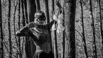 dream Catcher, woman, shaman, mystic, mysteriously, gloomy, fantasy, magic, nature, gothic, witch