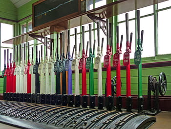 Train Signals, Levers, Signal box, Semaphore, Remote operation, Interlocking tower, Color-light signals, Railway travel