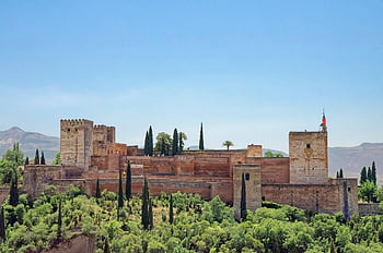 spain, andalusia, province Of Granada, granada, province, city, alhambra, fortress, sabikah Hill, sierra Nevada, landscape