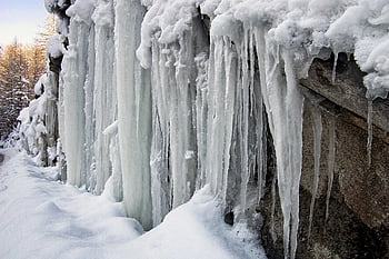 icicles, ice Water, mountain, winter, ice Flow, snow, frost, cold, frozen Wall, nature, close