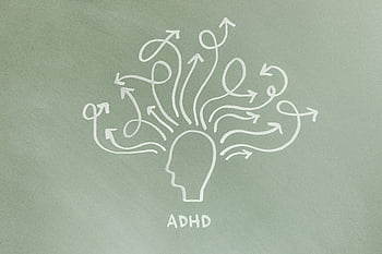 adhd、 抽象表現、 散らばった考え、 矢印、 脳、 メンタルヘルス、 注意欠陥、 多動性障害、 認知機能、 心理図、 思考プロセス