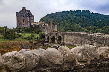 castle, eilean Donan, masonry, ruins, bridge, buildings, scotland, highlands And Islands