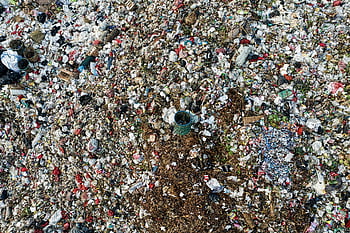 landfill, aerial shot, environmental pollution, bird's eye view, extensive pollution, landfill site, waste management, plastic waste, garbage dump, recycling issues, waste disposal