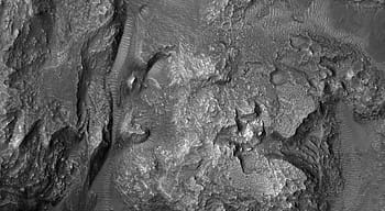 Mars, Bonestell kráter, északi alföld, geológia, tájkép, HiRISE, nASA, JPL, Uarizona, arizonai egyetem, tudomány