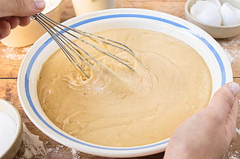 těsto, mouka, upéct, dort, recept, miska, metla