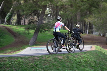 cyclist, cycling, bike, mountain Bike, skill, nature, school, learning, children, forest, path