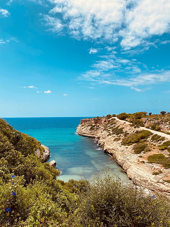 ostrov, pobřeží, moře, baleárské ostrovy, středomoří, Cala Antena, voda, Mallorca