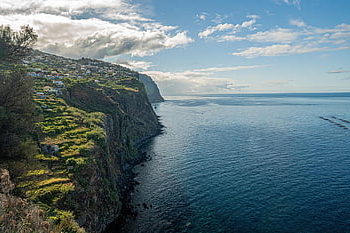 sea, cliffs, nature, ocean, water, madeira, portugal, city, village, island, daylight