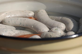 pot Of Sausages, cooking, sausage, wiener, bratwurst, frankfurter, boil, boiling, cook, cooking Pot, pot