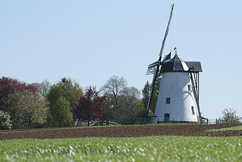 épület, szélmalom, építészet, Szélenergia, régi, nosztalgia, panoráma, tájkép, távoli nézet, természet, belga