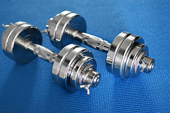 činky, sportovní, Příslušenství, zdatnost, zdraví, žehlička, modrý, wellness