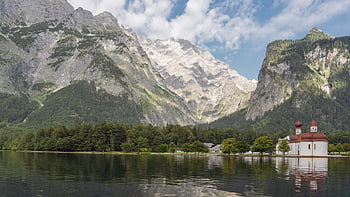 nature, travel, exploration, outdoors, königssee, watzmann East Face, mountains, lake, berchtesgaden, alps, heaven