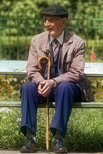man, senior, portrait, male, boy, elderly, elder, sitting, park