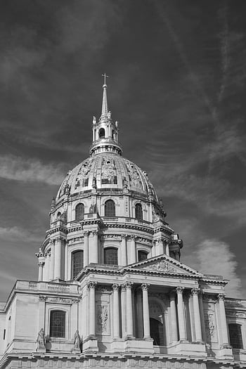 Invalidovna, kupole, věž, mezník, hotel des invalides, budova, fasáda, architektura, historický, cestovat, cestovní ruch