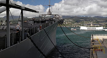 statek, wojna, okręt wojenny, marynarka wojenna, historyczny, us missouri, Pearl Harbor, Honolulu, Wwii, memoriał, Szara Wojna