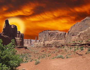 utah, η δυση του ηλιου, έρημος, κόκκινο ψαμμίτη, σχηματισμούς, γεωλογία, πεζοπορία, moab, φύση, σύννεφα, ουρανός