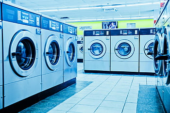 front load washing machines, laundromat, contemporary laundromat, rows of washing machines, bright laundromat, laundry room, washing machines, front load washers, laundry equipment, laundry facility, laundry appliances