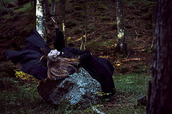 penyihir, gothic, hutan, kengerian, gelap, kegelapan, jahat, hantu, alam, takut, halloween