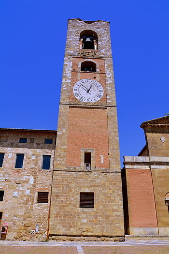 campanile, orologio, torre, colle di val d'elsa, Toscana, Italia