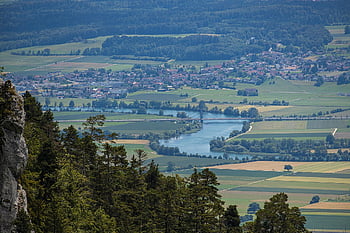 Landschaft, Ausblick, fließen, Grenchen, szenisch, Natur, aare