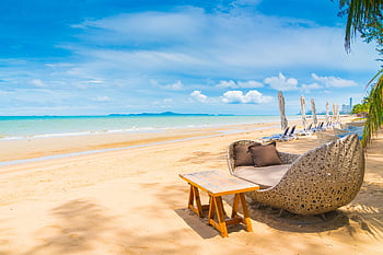 beach, resort, sea, ocean, background, bay, landscape, nature, thailand, tourism, tranquil