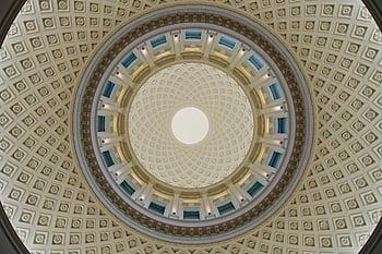 dome architecture, intricate patterns, ornate design, architectural details, interior view, architectural craftsmanship, patterned ceiling, symmetrical design, historical building interior