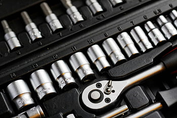 Gray Steel Socket Wrench Set, socket wrench set, gray steel, wrench set, socket set, tool set, mechanical tools, wrench tools, socket wrench, steel wrench, tool kit