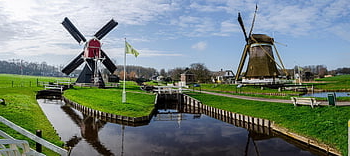 kincir angin, pabrik, negara, Belanda, utrecht, air, rumput, langit, matahari, tua, sungai
