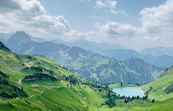 montagne, Germania, natura, paesaggio, Oberstdorf, Alpi, catena montuosa