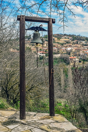 bell, belfry, wooden, church, religion, tradition, orthodox, orthodoxy, village, sky, clouds