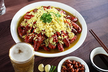 말라 가재, 사천 요리, 왕새우, 식품, 짜릿한, 식도락가, 요리, 식사, 해물, 아시아 사람