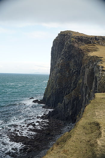neist bod, isle of skye, Skotsko, voda, útes, moře, Příroda, vln, oceán, krajina