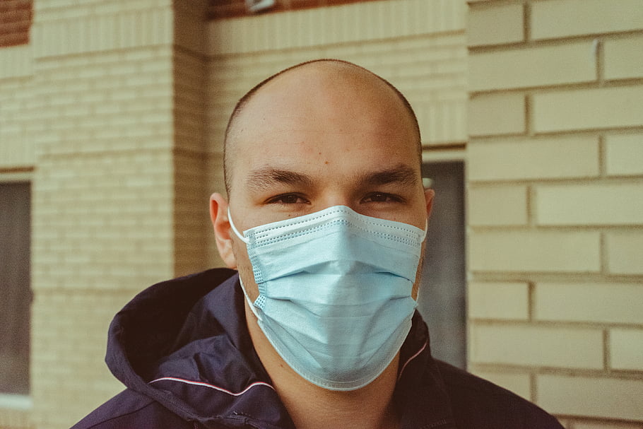 tvář, maska, osoba, muž, corona, koronavirus, venku, bezpečnost, Pozor, chřipka, ochrana