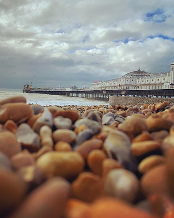 Brighton, tenger, természet, víz, strand, nyári, móló