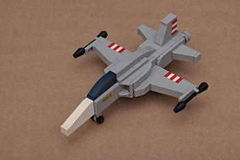Lego, aeronave, combatiente, f-5, microescala, moc, modelo, juguete, avión, diseño, construir