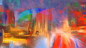 abstract art, colorful painting, vibrant brushstrokes, dynamic composition, modern artwork, creative expression, visual art, contemporary painting, fluid art, expressive art, bright colors
