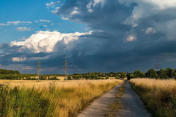 bouřka, země, venkov, bouřkové mraky, mraky, Příroda, počasí, krajina, hrom, pole, zemědělství