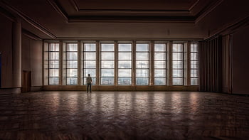 okno, Dům, architektura, muž, pokoj, místnost, prázdný, osamělý, sál