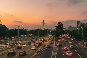 traffic jam, highways, dusk, aerial view, city traffic, expressway, sunset, urban life, cityscape, sunset traffic, city skyline