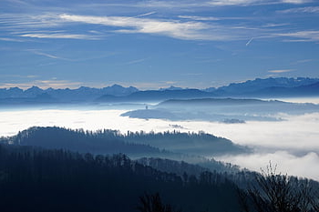 switzerland, mountains, nature, heaven, swiss, zurich, canton, uetliberg, alps, fog, winter