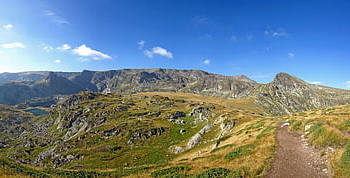hory, krajina, rila, cesta, stezka, Příroda, vrchol, summitu, nebe, mraky, scénický