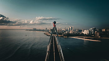 Tanzanite Bridge, Dar es Salaam, aerial shot, drone photography, cityscape, vibrant city, Tanzania, bridge, skyline, waterfront, urban landscape