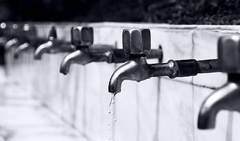 water drops, faucet, black and white, plumbing details, dripping water, row of faucets, water faucet, plumbing fixtures, water conservation, water droplets, monochrome photography