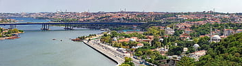 panorama, eyupsultan, istanbul, skammel, halvø, Vis kort, Kalkun, flodmunding, udsigt, natur, hav